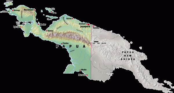 Batas wilayah Indonesia bagian timur di papua